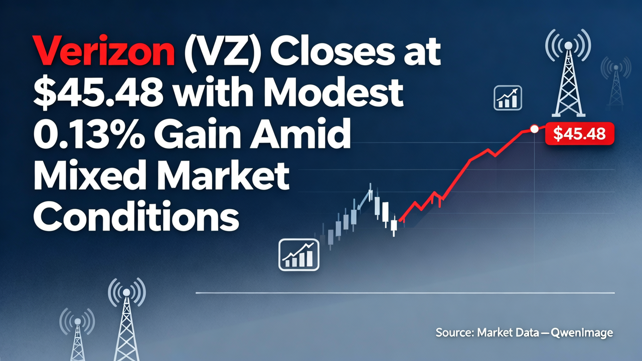 Verizon (VZ) Closes at $45.48 with Modest 0.13% Gain Amid Mixed Market Conditions