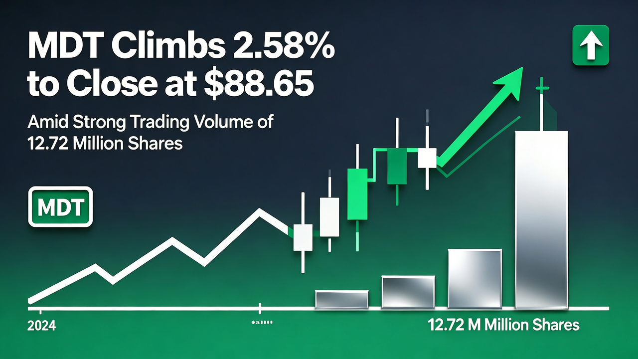 MDT Climbs 2.58% to Close at $88.65 Amid Strong Trading Volume of 12.72 Million Shares