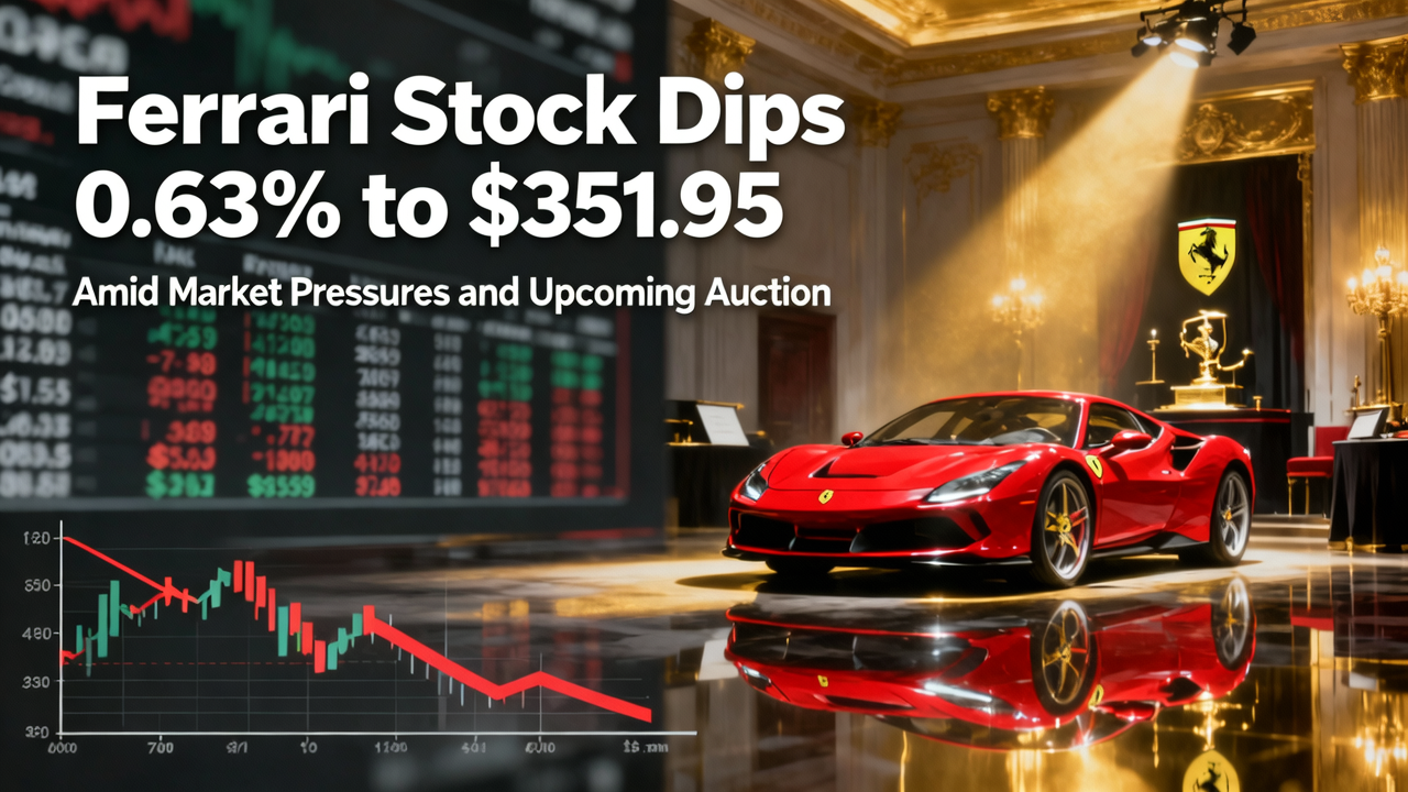 Ferrari Stock Dips 0.63% to $351.95 Amid Market Pressures and Upcoming Auction