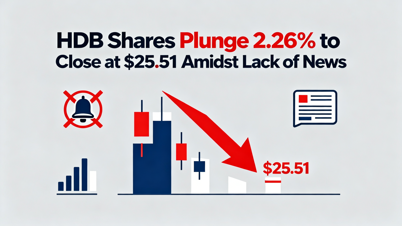 HDB Shares Plunge 2.26% to Close at $25.51 Amidst Lack of News
