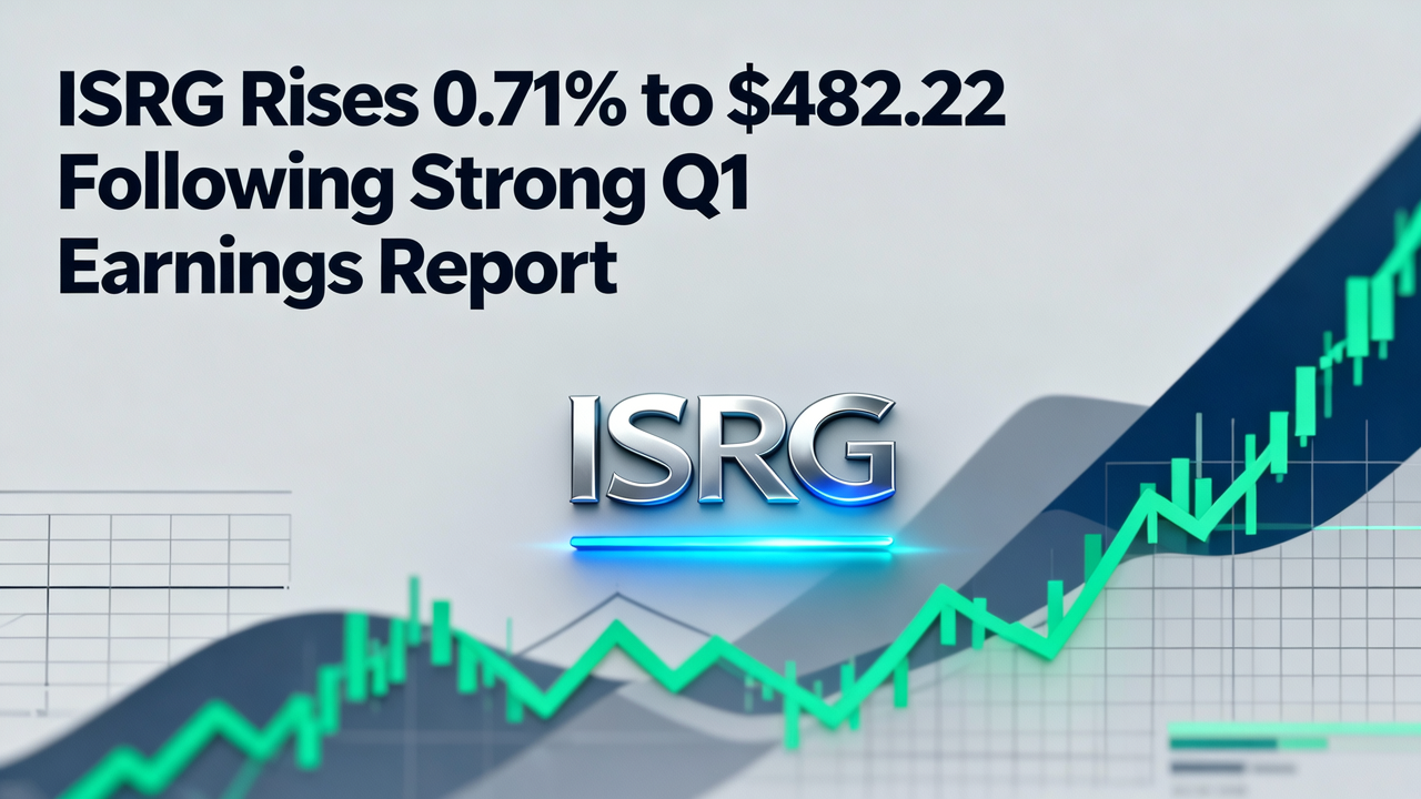 ISRG Rises 0.71% to $482.22 Following Strong Q1 Earnings Report