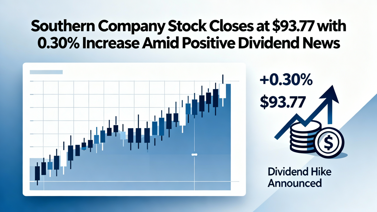 Southern Company Stock Closes at $93.77 with 0.30% Increase Amid Positive Dividend News