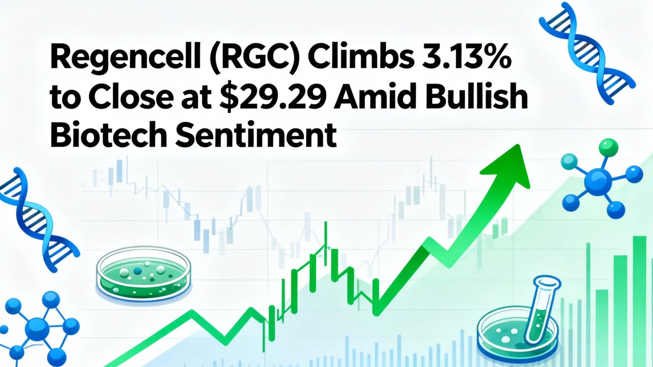 Regencell (RGC) Climbs 3.13% to Close at $29.29 Amid Bullish Biotech Sentiment