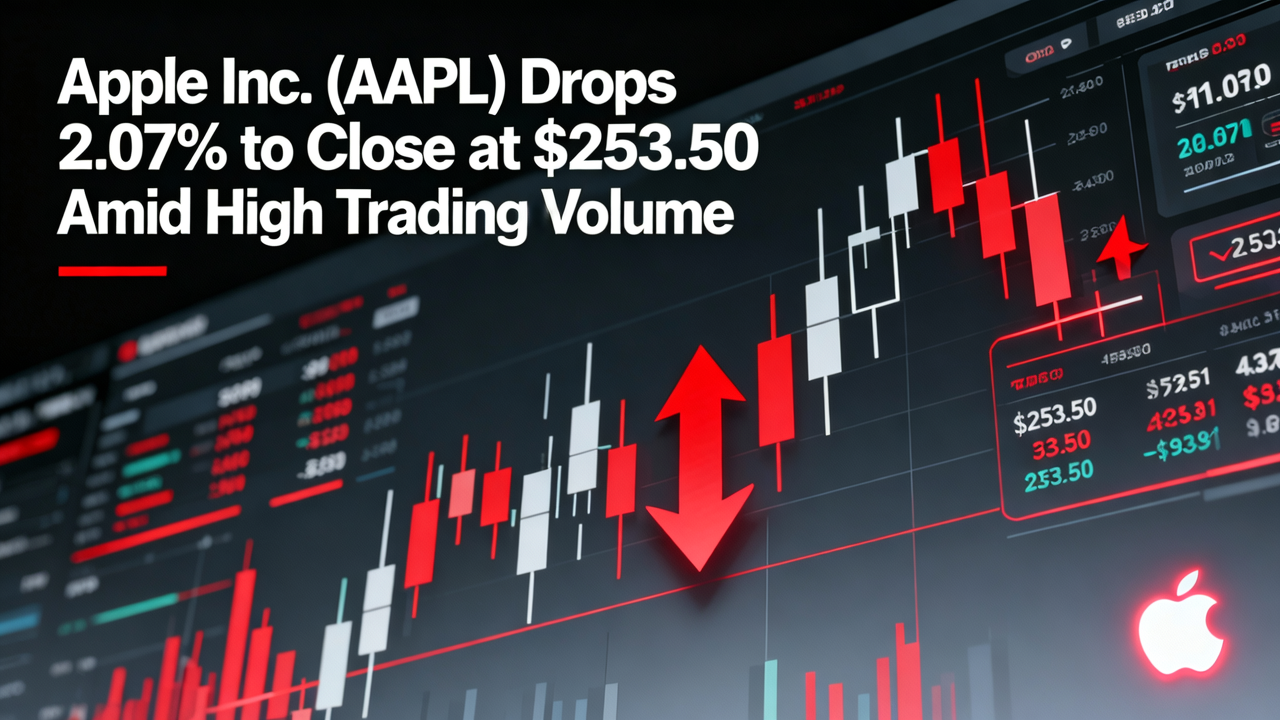 Apple Inc. (AAPL) Drops 2.07% to Close at $253.50 Amid High Trading Volume