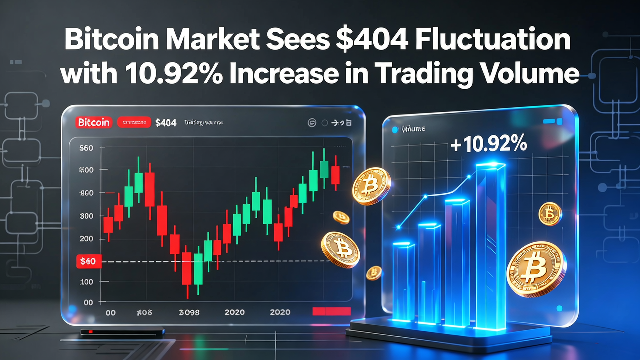 Bitcoin Market Sees $404 Fluctuation with 10.92% Increase in Trading Volume