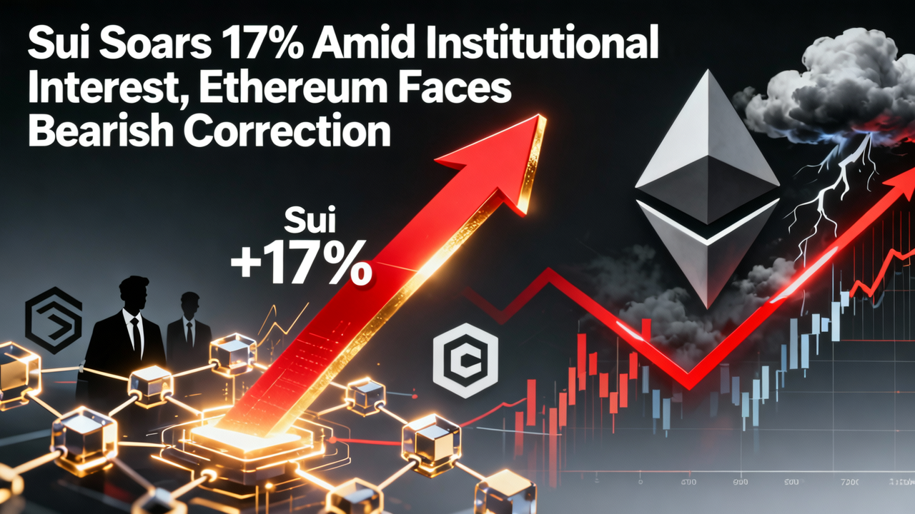 Sui Soars 17% Amid Institutional Interest, Ethereum Faces Bearish Correction