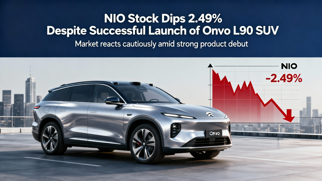 NIO Stock Dips 2.49% Despite Successful Launch of Onvo L90 SUV