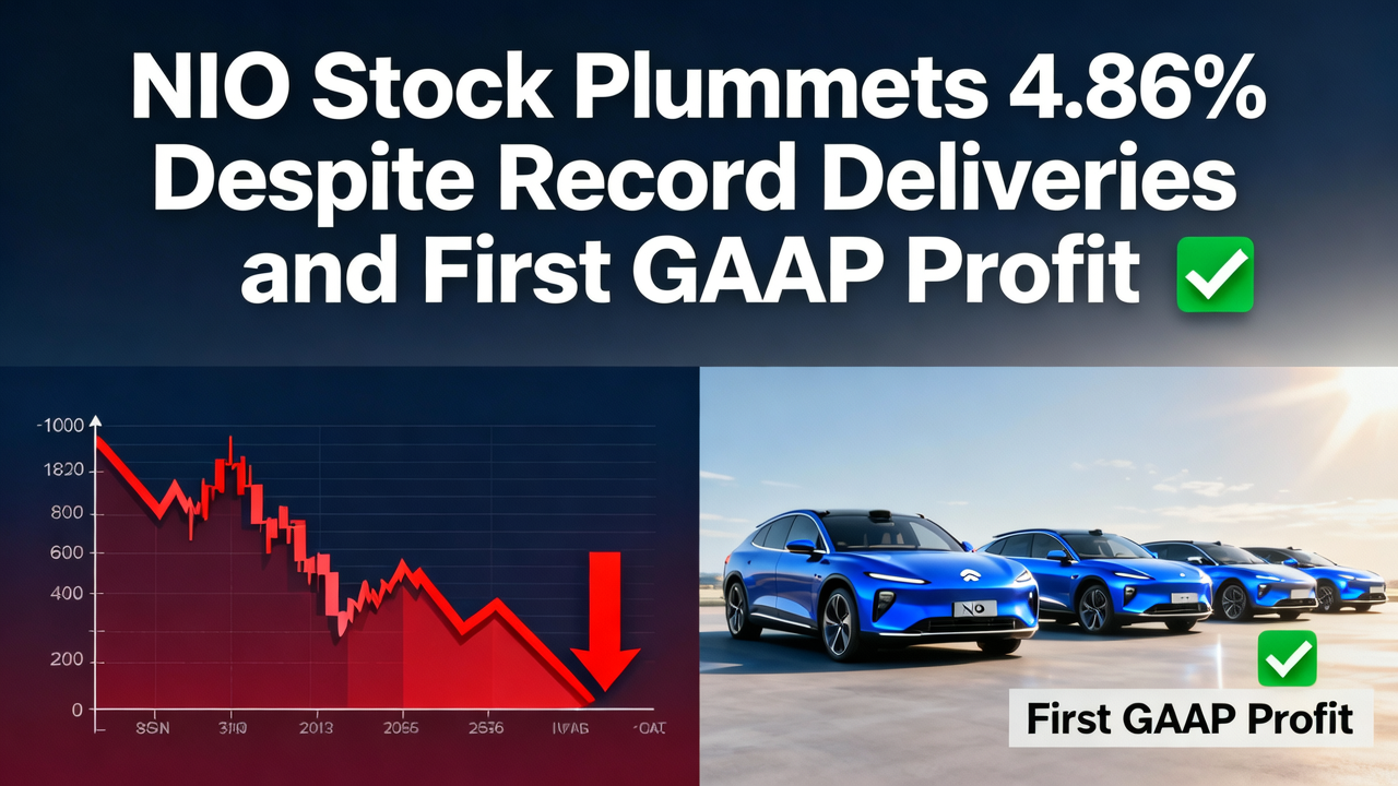 NIO Stock Plummets 4.86% Despite Record Deliveries and First GAAP Profit