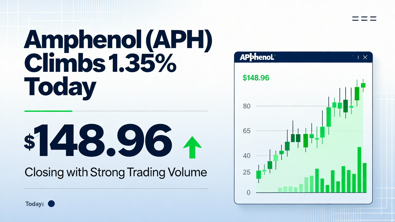 Amphenol (APH) Climbs 1.35% Today, Closing at $148.96 with Strong Trading Volume