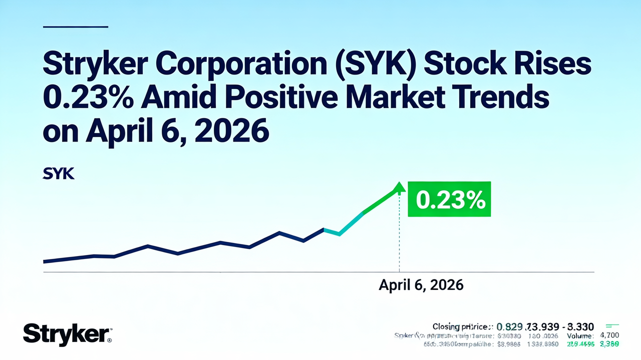 Stryker Corporation (SYK) Stock Rises 0.23% Amid Positive Market Trends on April 6, 2026
