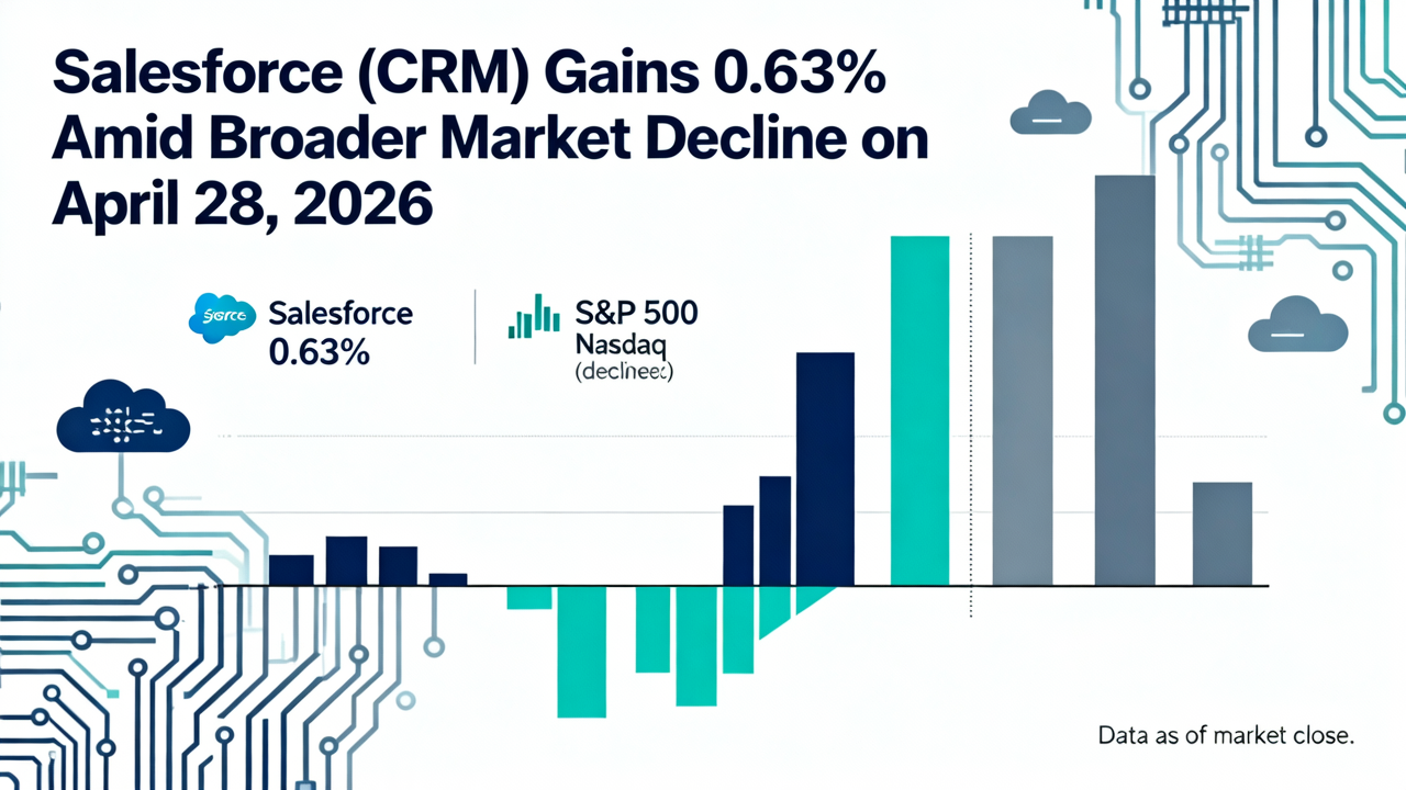 Salesforce (CRM) Gains 0.63% Amid Broader Market Decline on April 28, 2026
