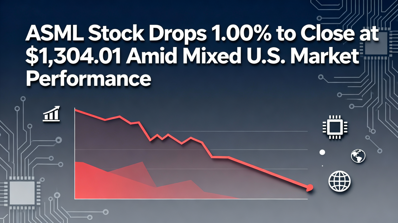 ASML Stock Drops 1.00% to Close at $1,304.01 Amid Mixed U.S. Market Performance