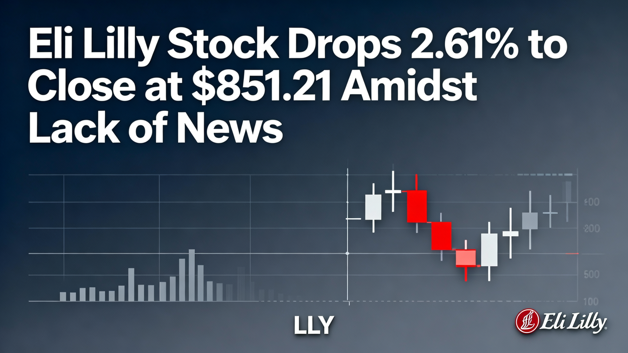 Eli Lilly Stock Drops 2.61% to Close at $851.21 Amidst Lack of News