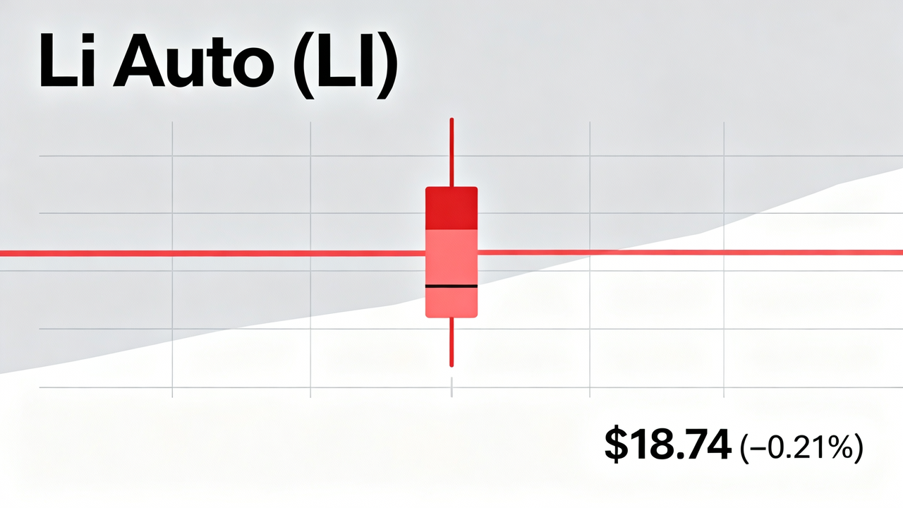 Li Auto (LI) Declines 0.21% to Close at $18.74 Amid Low Volatility