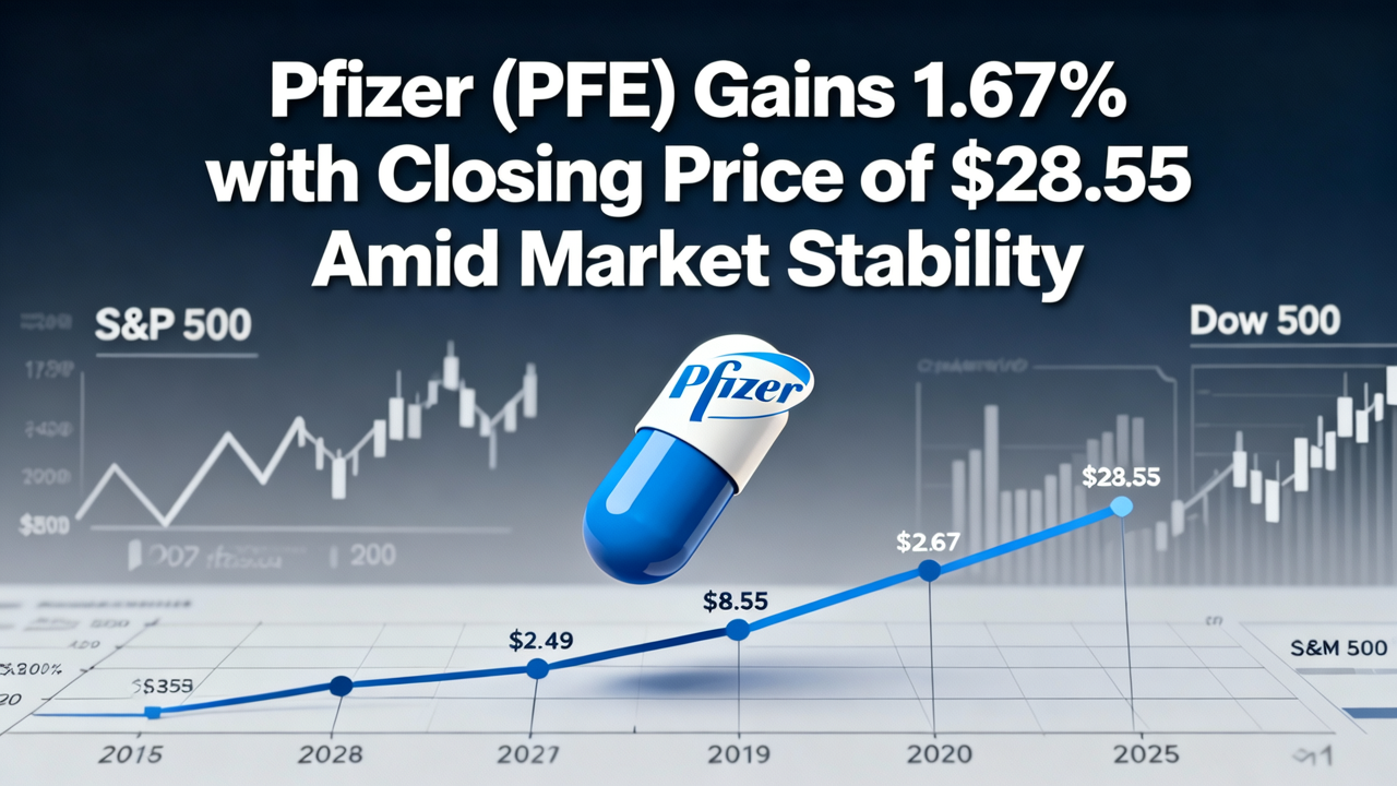 Pfizer (PFE) Gains 1.67% with Closing Price of $28.55 Amid Market Stability