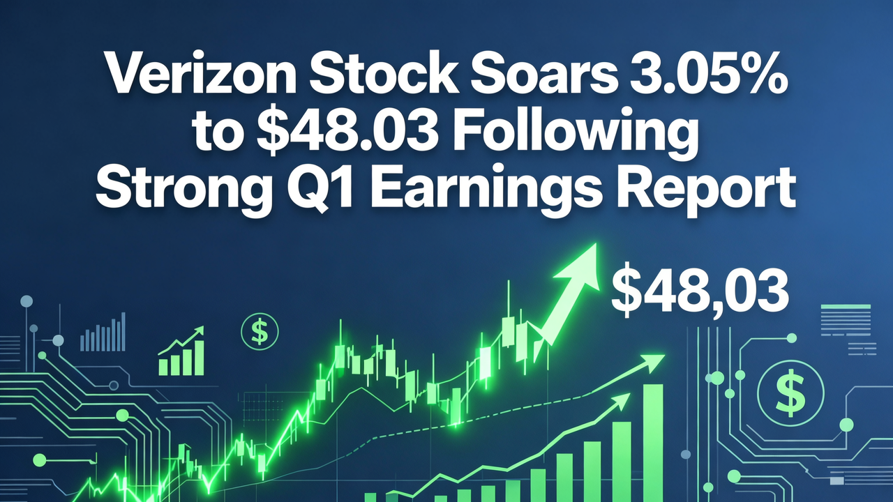 Verizon Stock Soars 3.05% to $48.03 Following Strong Q1 Earnings Report