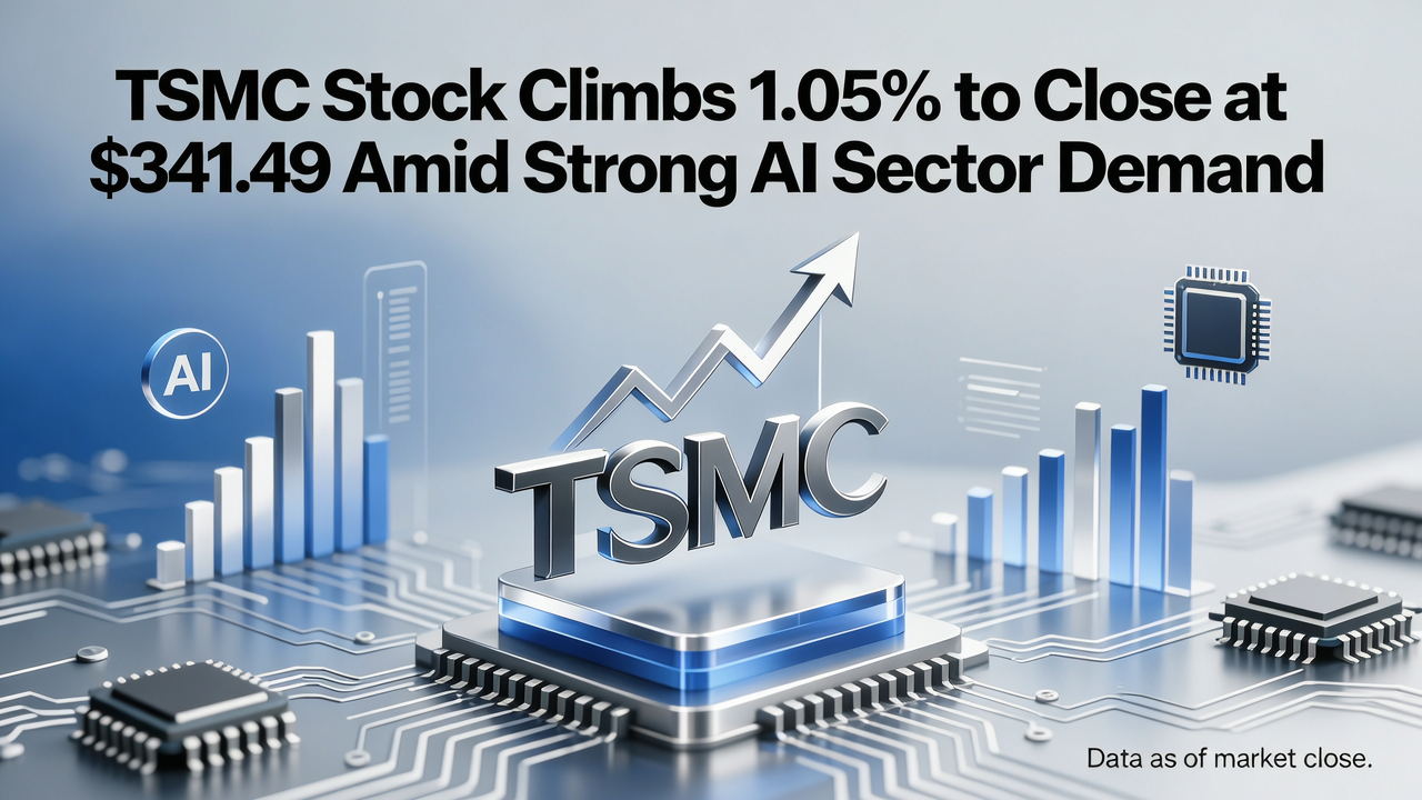 TSMC Stock Climbs 1.05% to Close at $341.49 Amid Strong AI Sector Demand