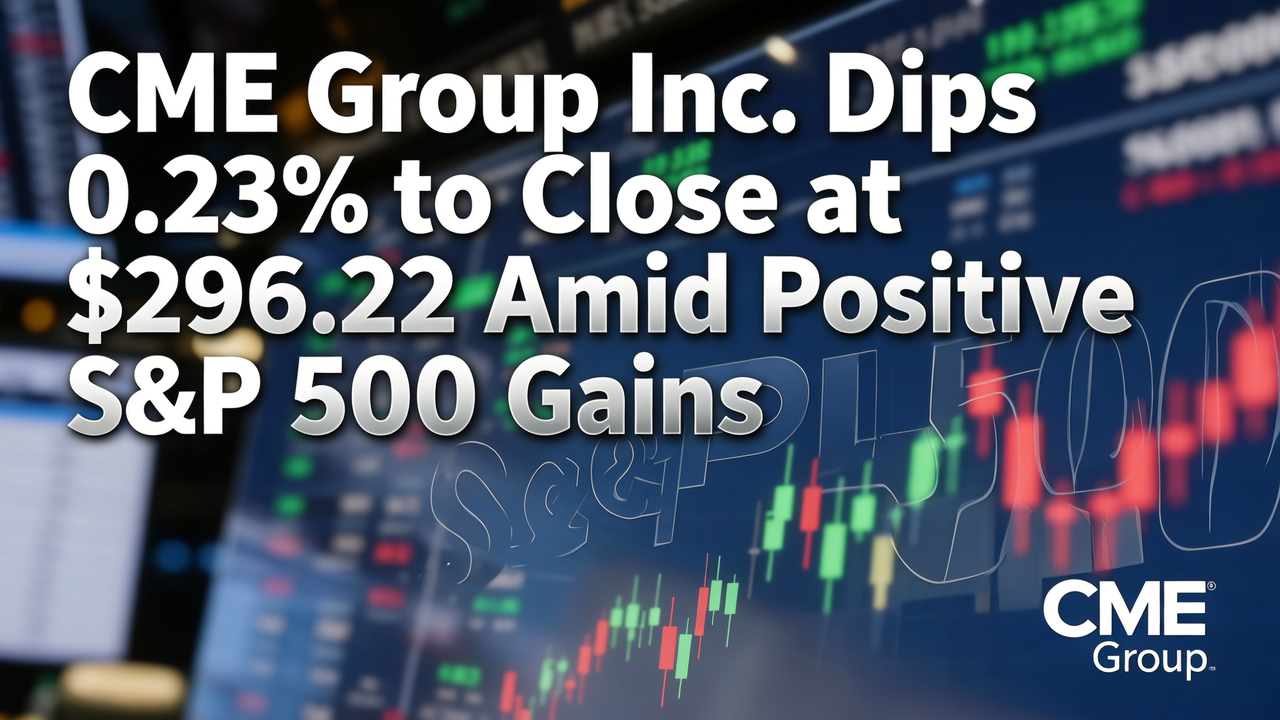 CME Group Inc. Dips 0.23% to Close at $296.22 Amid Positive S&P 500 Gains