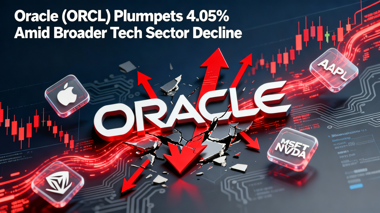 Oracle (ORCL) Plummets 4.05% Amid Broader Tech Sector Decline