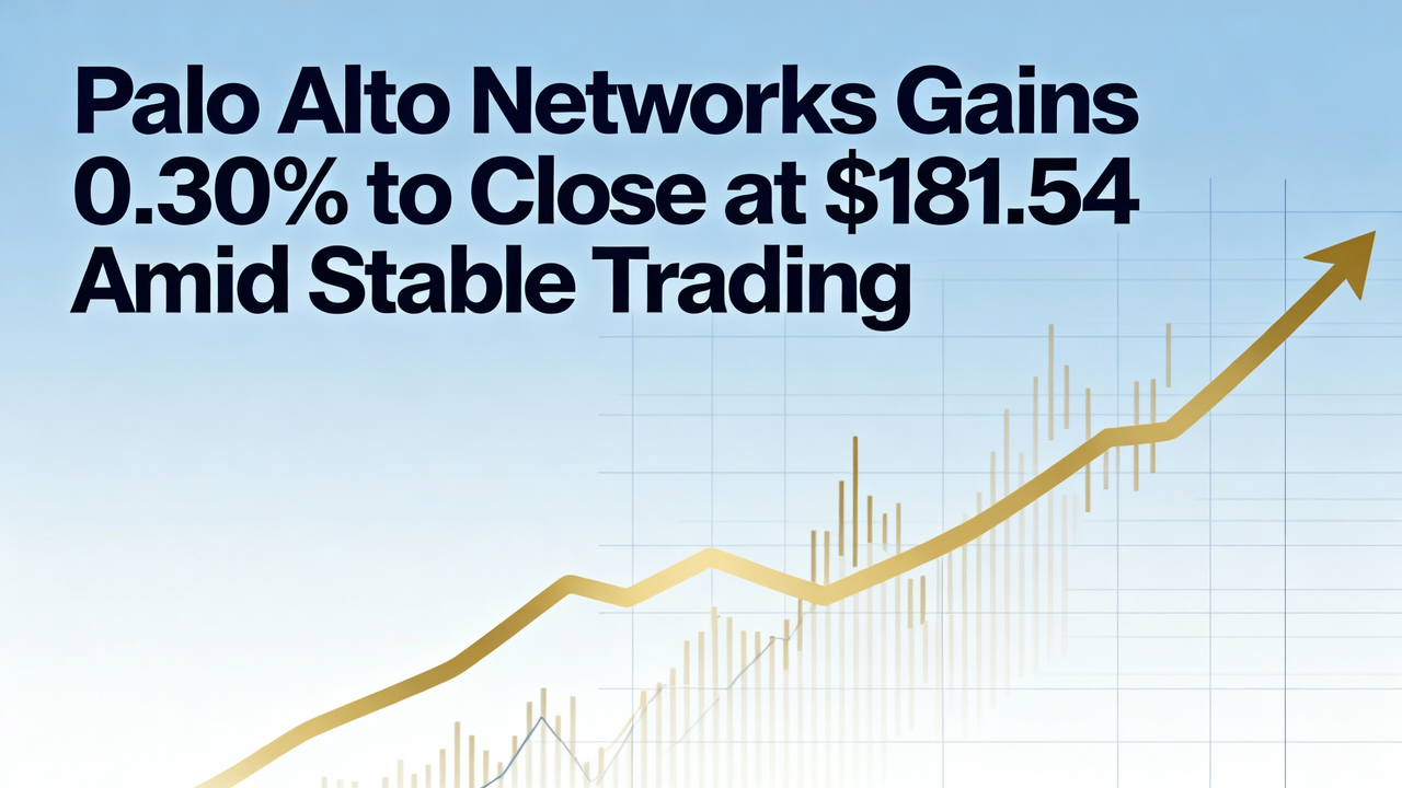 Palo Alto Networks Gains 0.30% to Close at $181.54 Amid Stable Trading