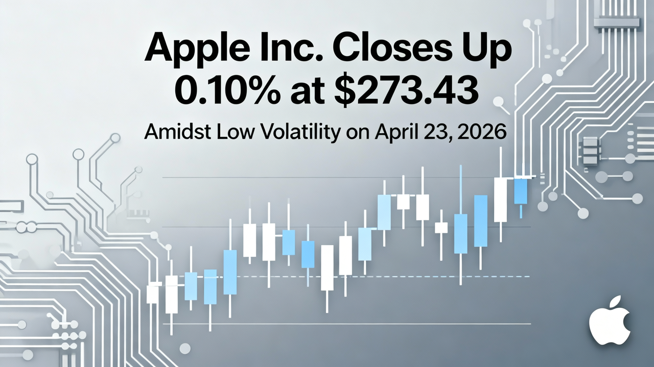 Apple Inc. Closes Up 0.10% at $273.43 Amidst Low Volatility on April 23, 2026