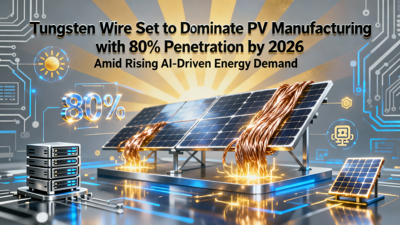 Tungsten Wire Set to Dominate PV Manufacturing with 80% Penetration by 2026 Amidst Rising AI-Driven Energy Demand