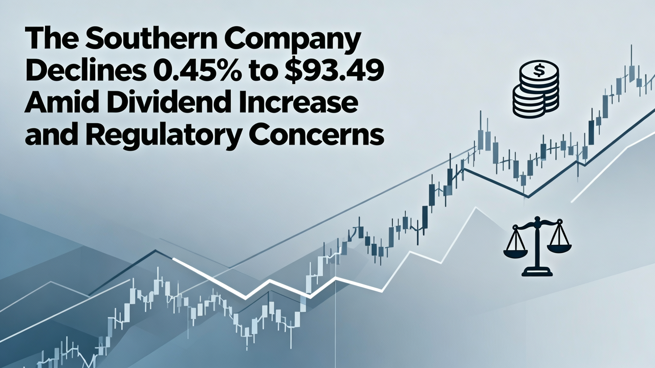 The Southern Company Declines 0.45% to $93.49 Amid Dividend Increase and Regulatory Concerns