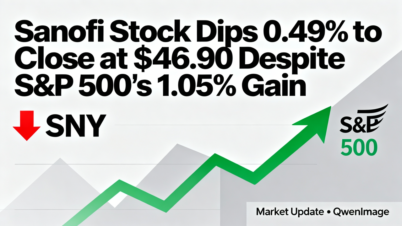Sanofi Stock Dips 0.49% to Close at $46.90 Despite S&P 500's 1.05% Gain
