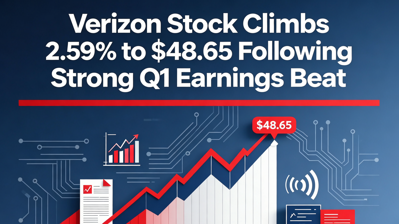 Verizon Stock Climbs 2.59% to $48.65 Following Strong Q1 Earnings Beat