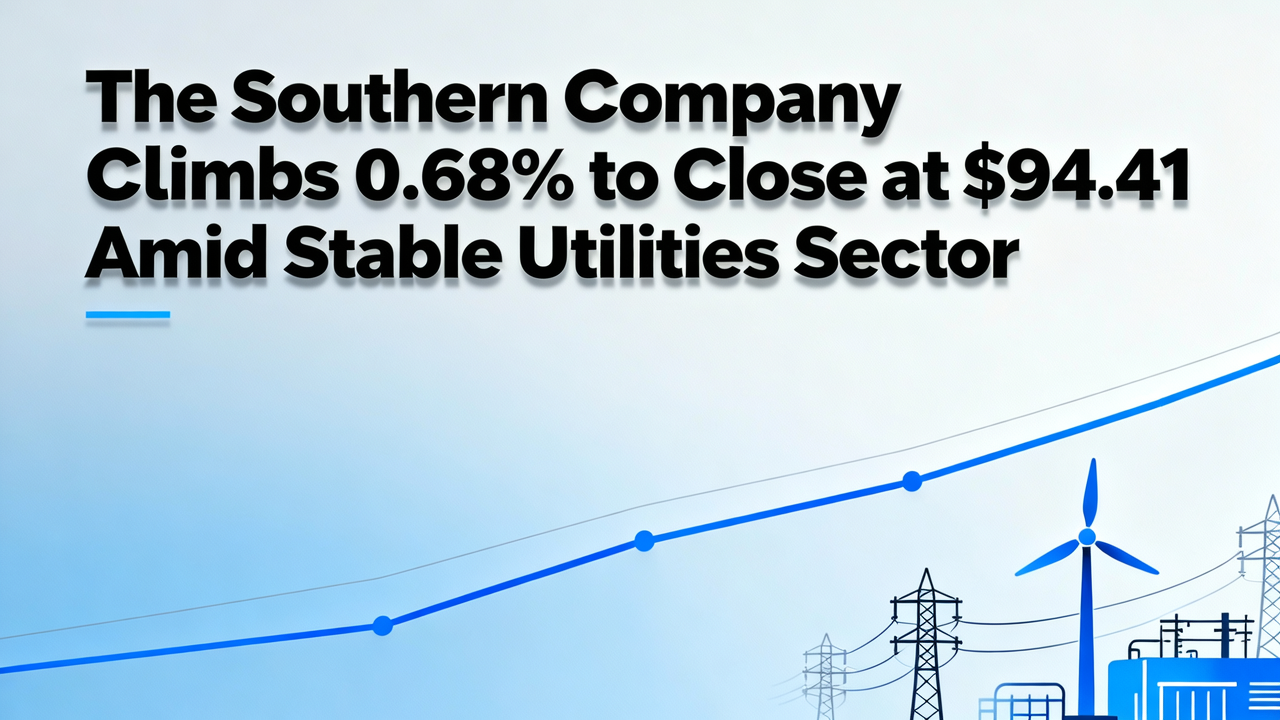 The Southern Company Climbs 0.68% to Close at $94.41 Amid Stable Utilities Sector