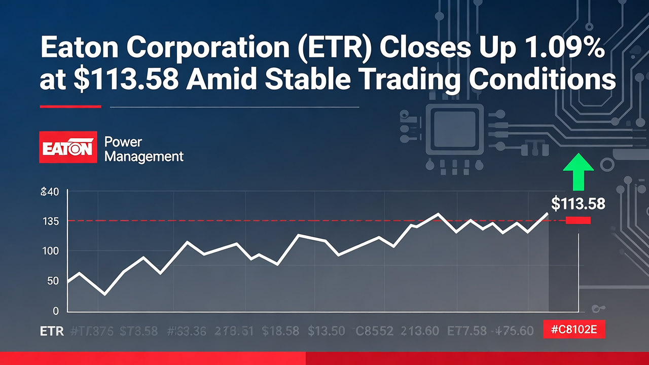 Eaton Corporation (ETR) Closes Up 1.09% at $113.58 Amid Stable Trading Conditions