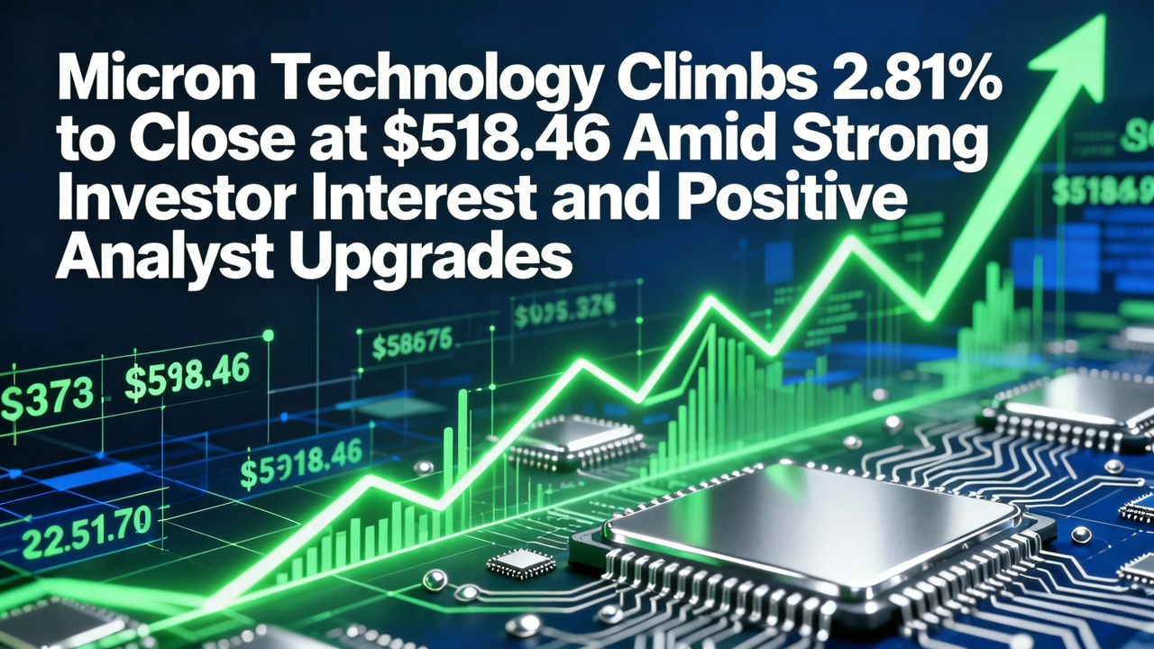 Micron Technology Climbs 2.81% to Close at $518.46 Amid Strong Investor Interest and Positive Analyst Upgrades