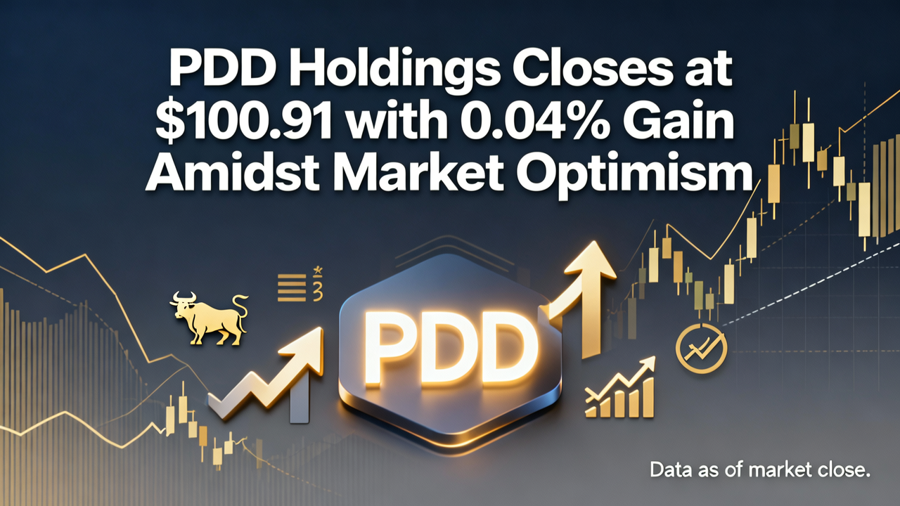 PDD Holdings Closes at $100.91 with 0.04% Gain Amidst Market Optimism