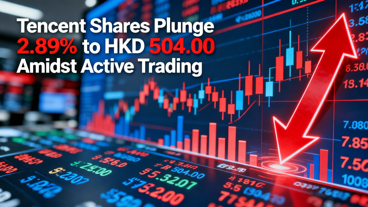Tencent Shares Plunge 2.89% to HKD 504.00 Amidst Active Trading