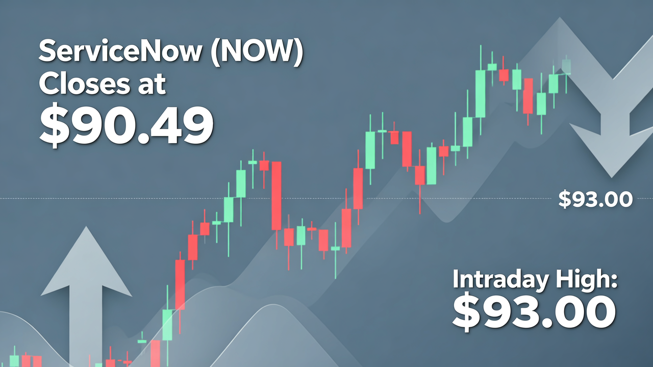 ServiceNow (NOW) Closes at $90.49 with Intraday High of $93.00 Amid Mixed Market Sentiment