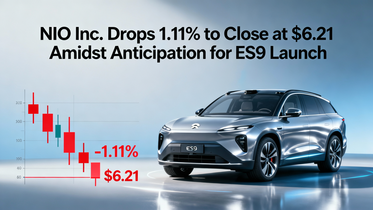 NIO Inc. Drops 1.11% to Close at $6.21 Amidst Anticipation for ES9 Launch