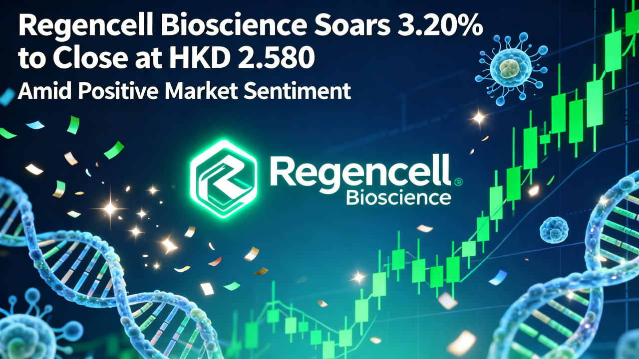 Regencell Bioscience Soars 3.20% to Close at HKD 2.580 Amid Positive Market Sentiment