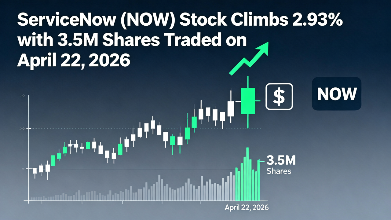 ServiceNow (NOW) Stock Climbs 2.93% with 3.5M Shares Traded on April 22, 2026