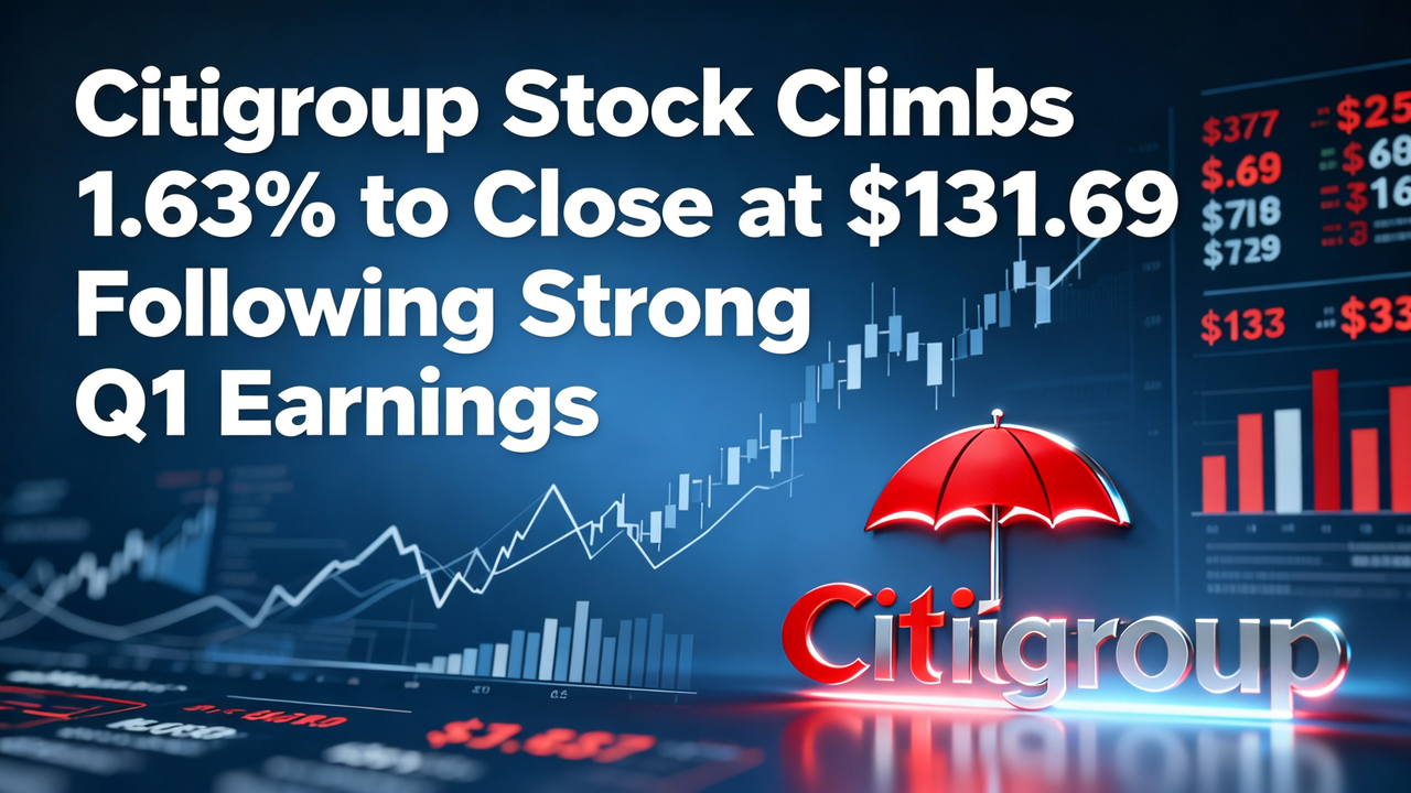 Citigroup Stock Climbs 1.63% to Close at $131.69 Following Strong Q1 Earnings