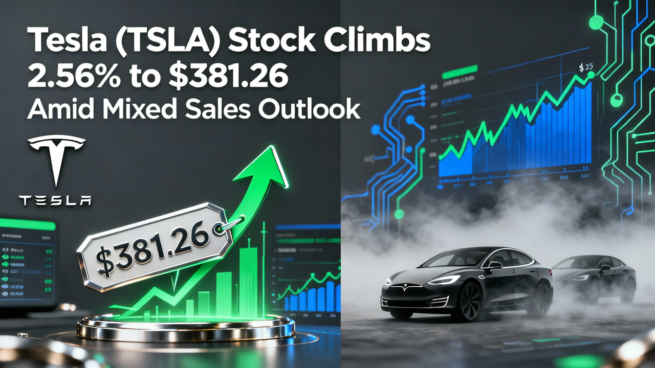 Tesla (TSLA) Stock Climbs 2.56% to $381.26 Amid Mixed Sales Outlook