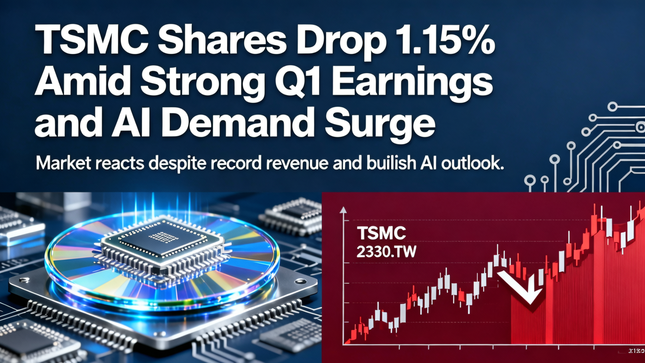 TSMC Shares Drop 1.15% Amid Strong Q1 Earnings and AI Demand Surge