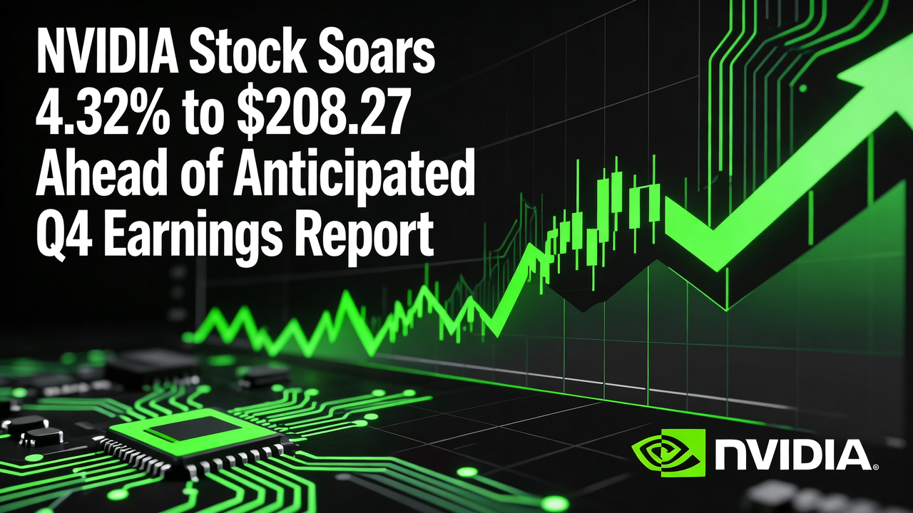 NVIDIA Stock Soars 4.32% to $208.27 Ahead of Anticipated Q4 Earnings Report