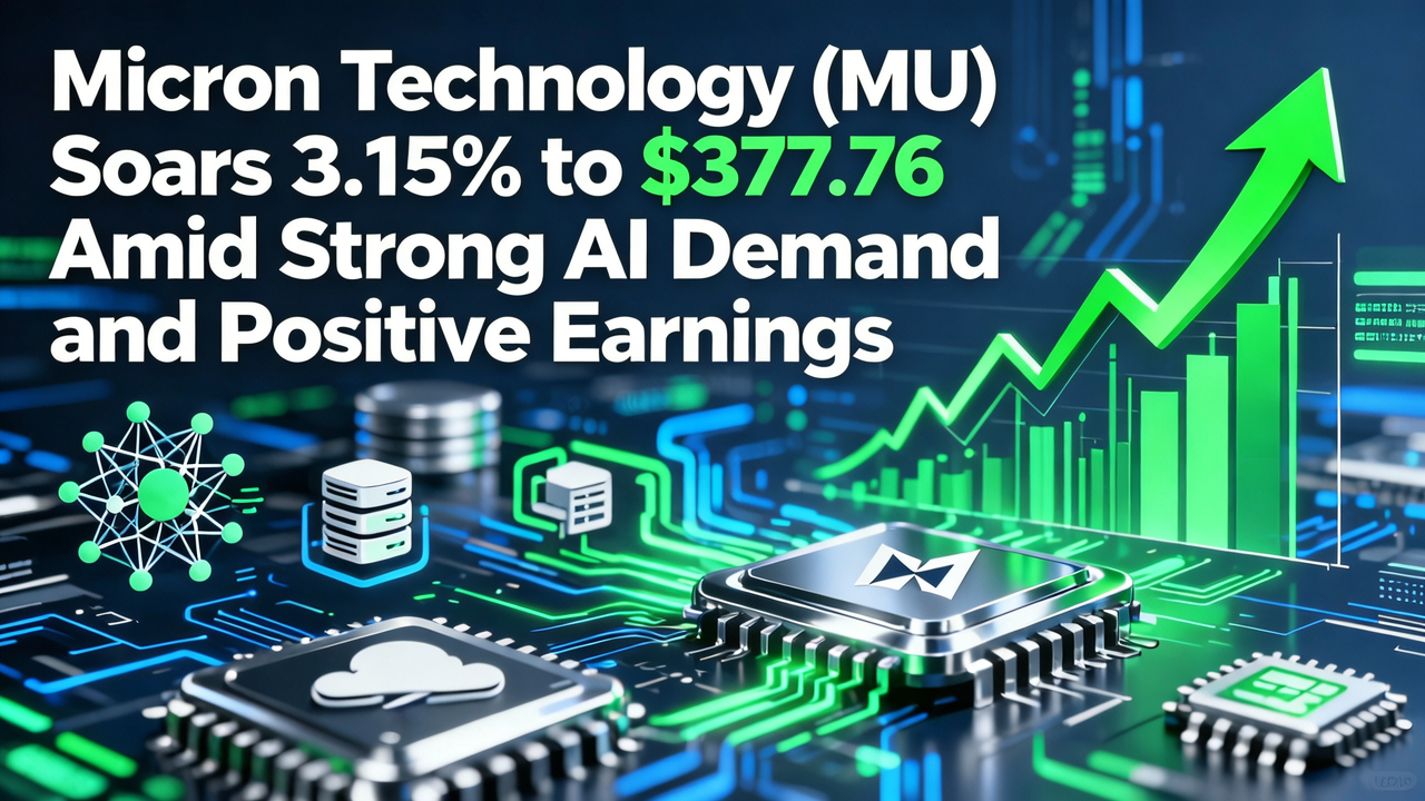 Micron Technology (MU) Soars 3.15% to $377.76 Amid Strong AI Demand and Positive Earnings