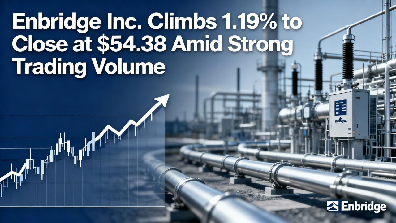 Enbridge Inc. Climbs 1.19% to Close at $54.38 Amid Strong Trading Volume