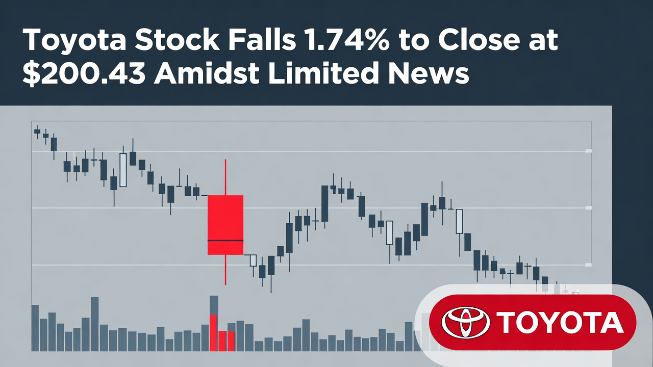 Toyota Stock Falls 1.74% to Close at $200.43 Amidst Limited News