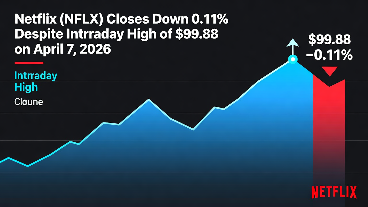 Netflix (NFLX) Closes Down 0.11% Despite Intraday High of $99.88 on April 7, 2026