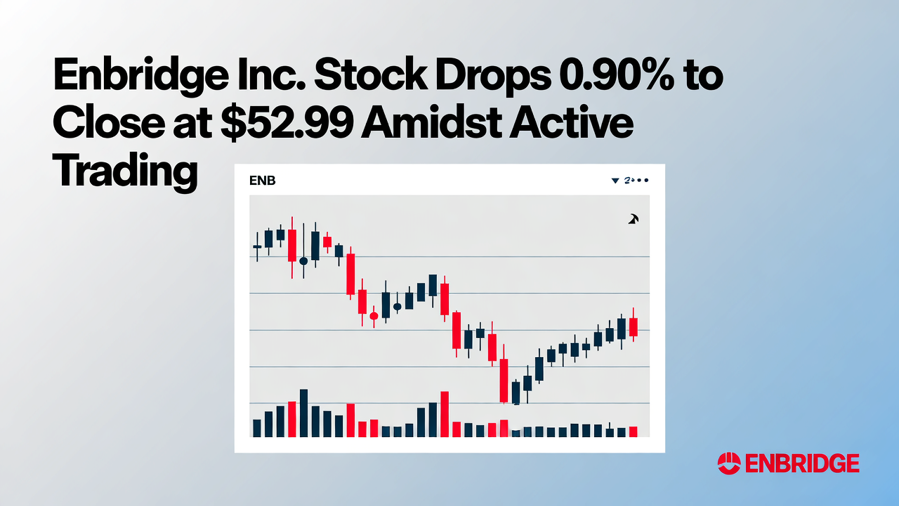 Enbridge Inc. Stock Drops 0.90% to Close at $52.99 Amidst Active Trading