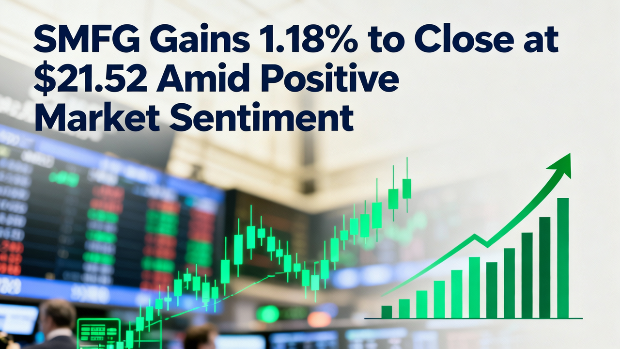 SMFG Gains 1.18% to Close at $21.52 Amid Positive Market Sentiment