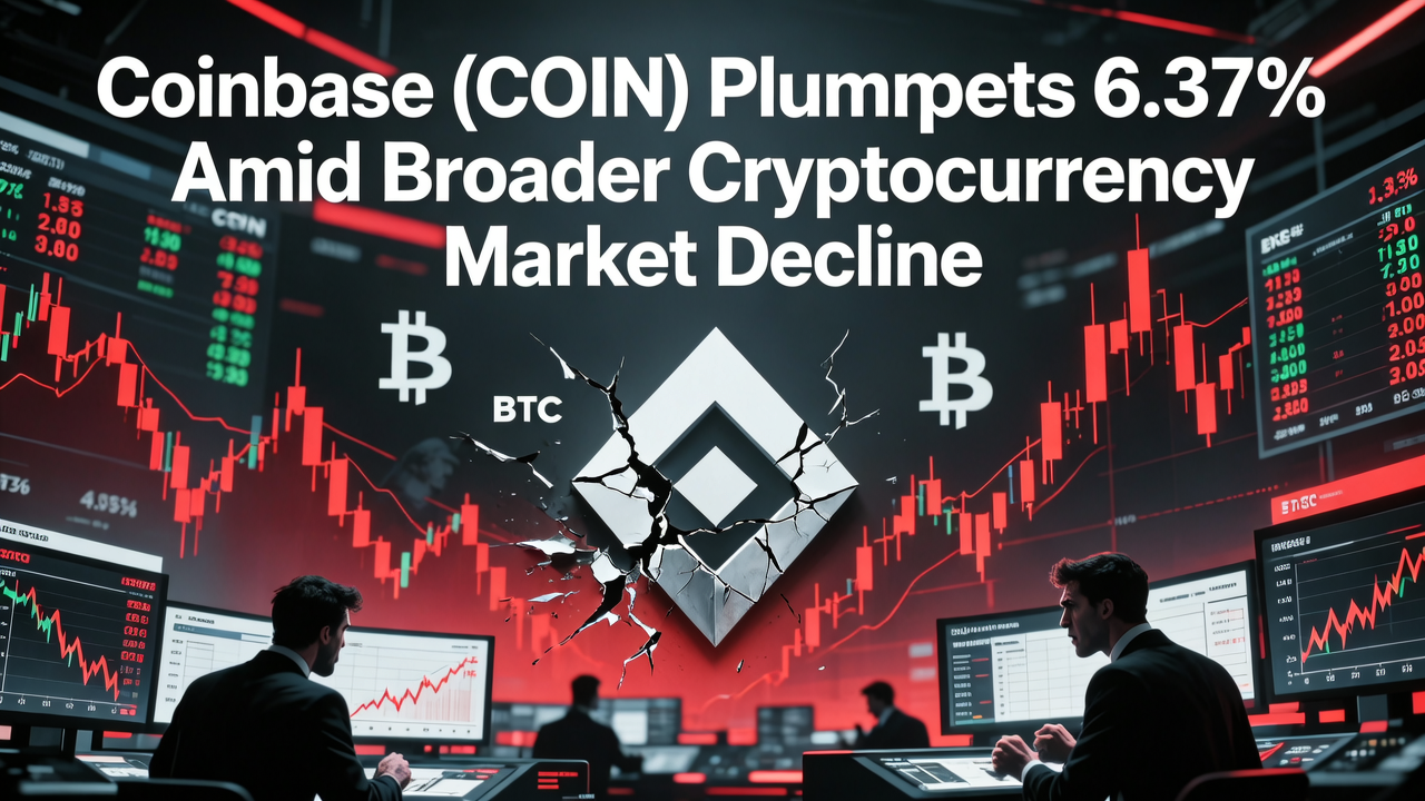 Coinbase (COIN) Plummets 6.37% Amid Broader Cryptocurrency Market Decline