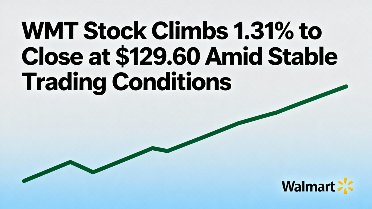 WMT Stock Climbs 1.31% to Close at $129.60 Amid Stable Trading Conditions